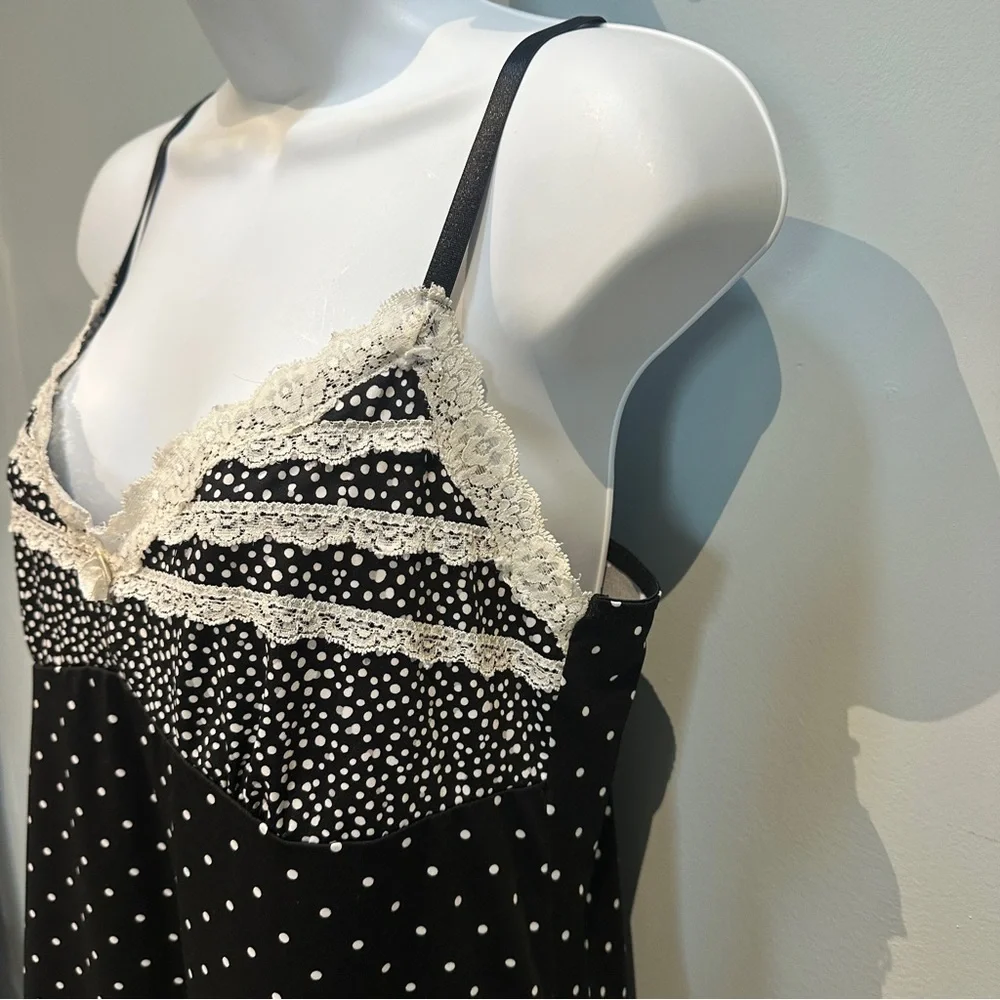 Victoria’s Secret Marilyn Monroe Black and White Polka Dot Slip Dress XL